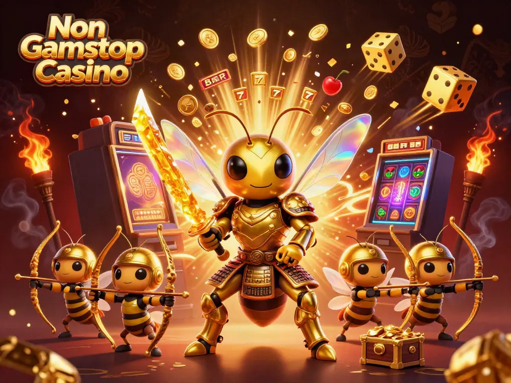 Engage in thrilling adventures at Non Gamstop Casino with vibrant characters and energetic gambling visuals.