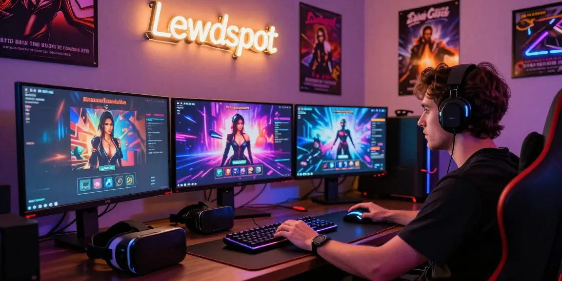 Immersive sex simulator gaming setup showcasing interactive experiences at Lewdspot