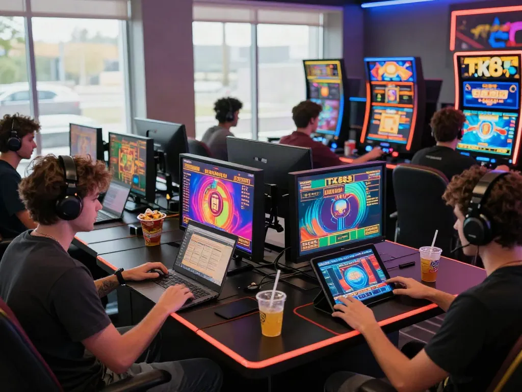 Engaged players experiencing diverse games at TX88, showcasing the vibrant online gaming atmosphere.