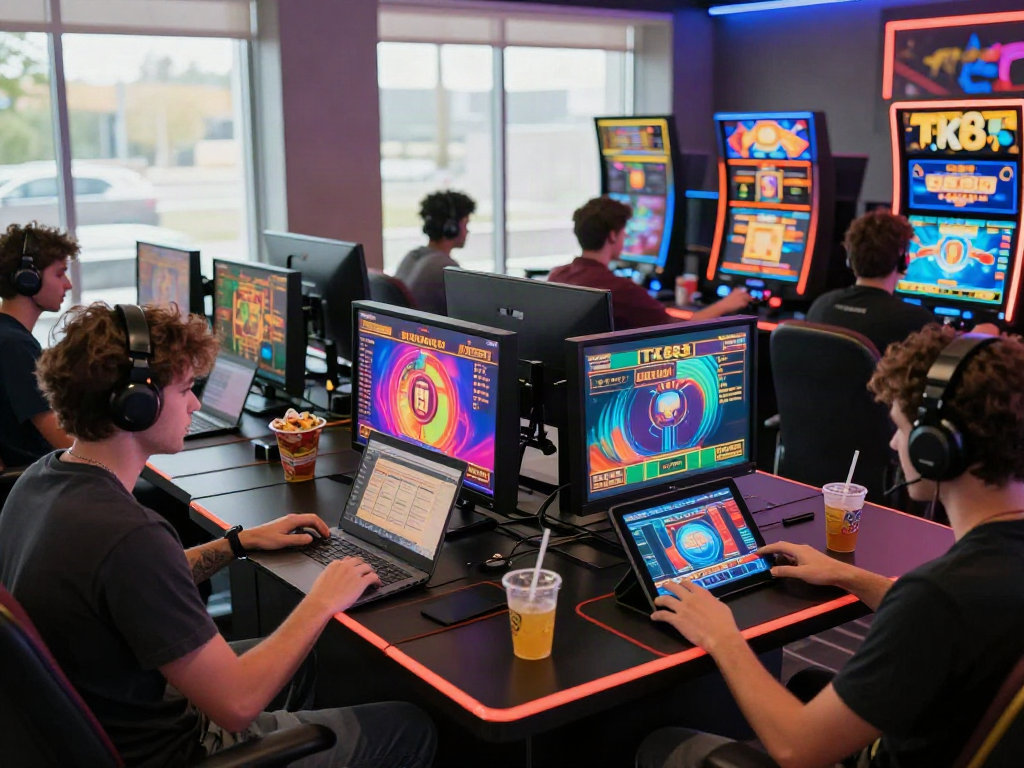 Engaged players experiencing diverse games at TX88, showcasing the vibrant online gaming atmosphere.