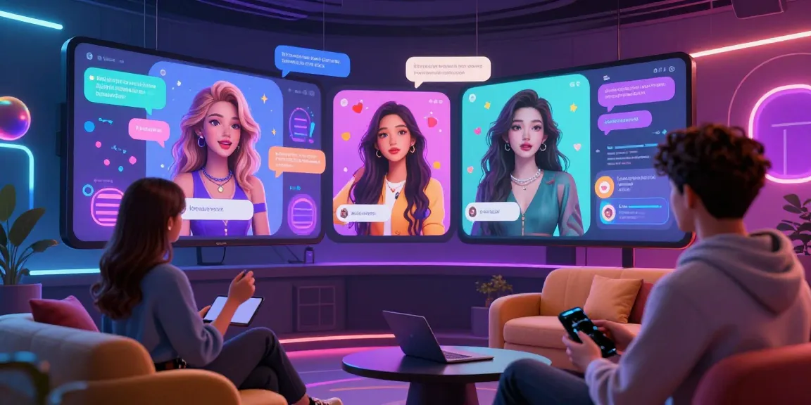 Engaging with diverse AI avatars in an energetic atmosphere focused on ai ecchi chat.
